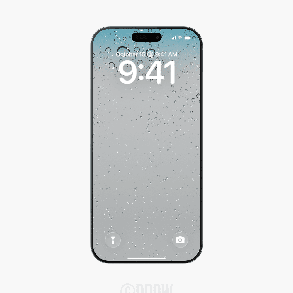 A Touch of History: The Iconic Water Droplets Wallpaper from the iPhone 3GS