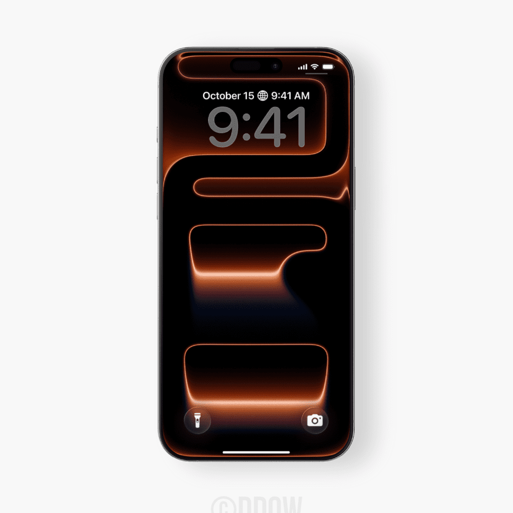 iPhone 17 Pro cosmic orange wallpaper