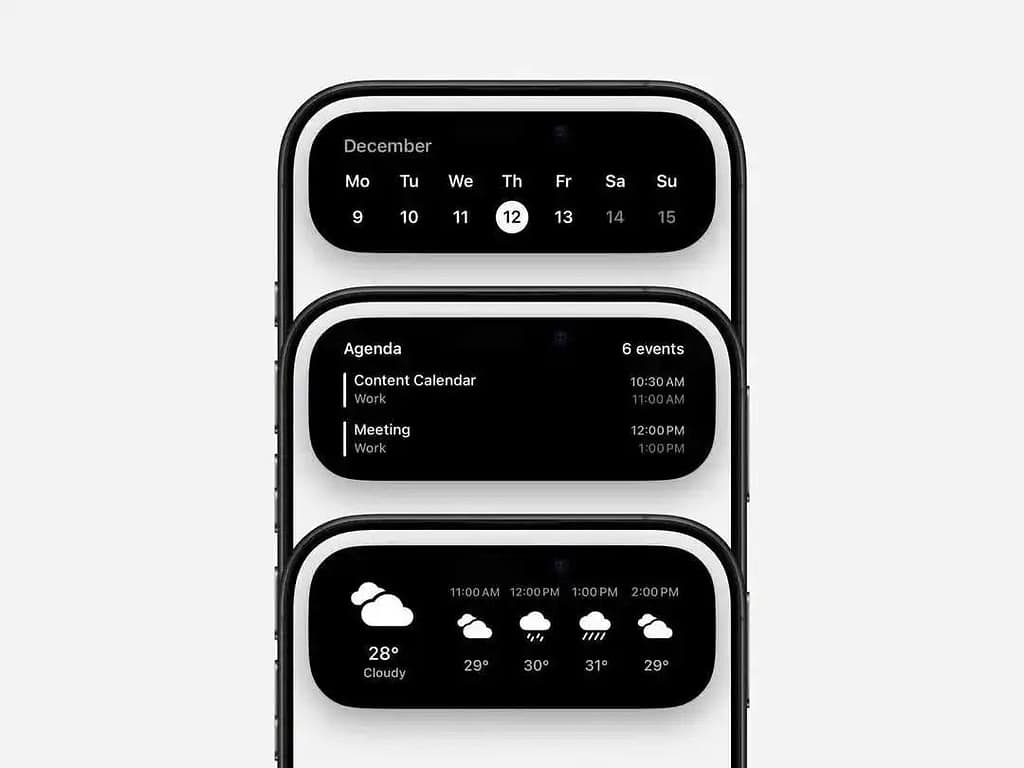 Minimal Info Widgets for iPhone 