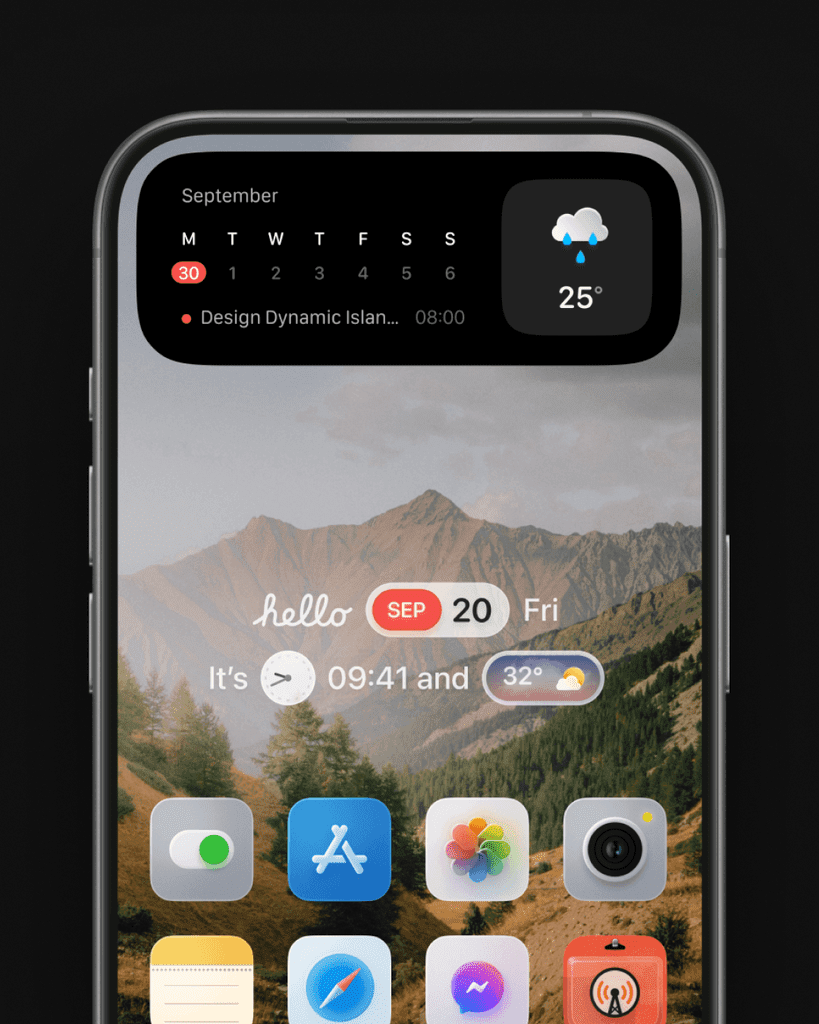 Dynamic Info Widgets for iPhone 